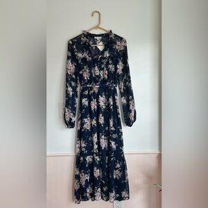 NEW Moon River Floral Long Sleeve Maxi Dress